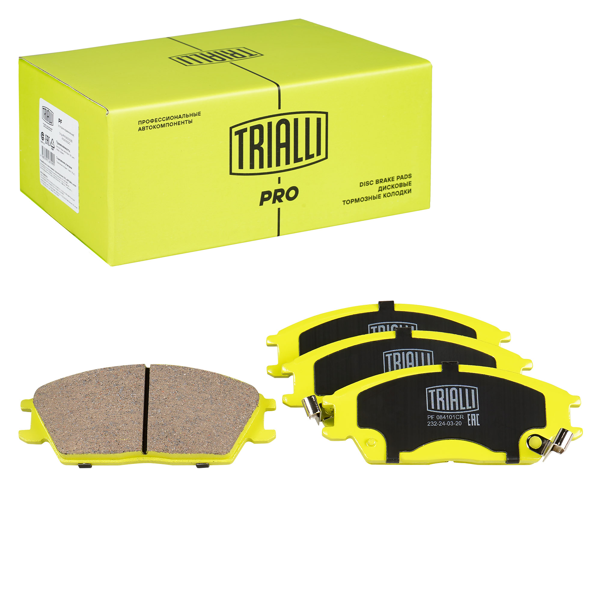 

Колодки тормозные дисковые керамические передние TRIALLI PF 084101CR