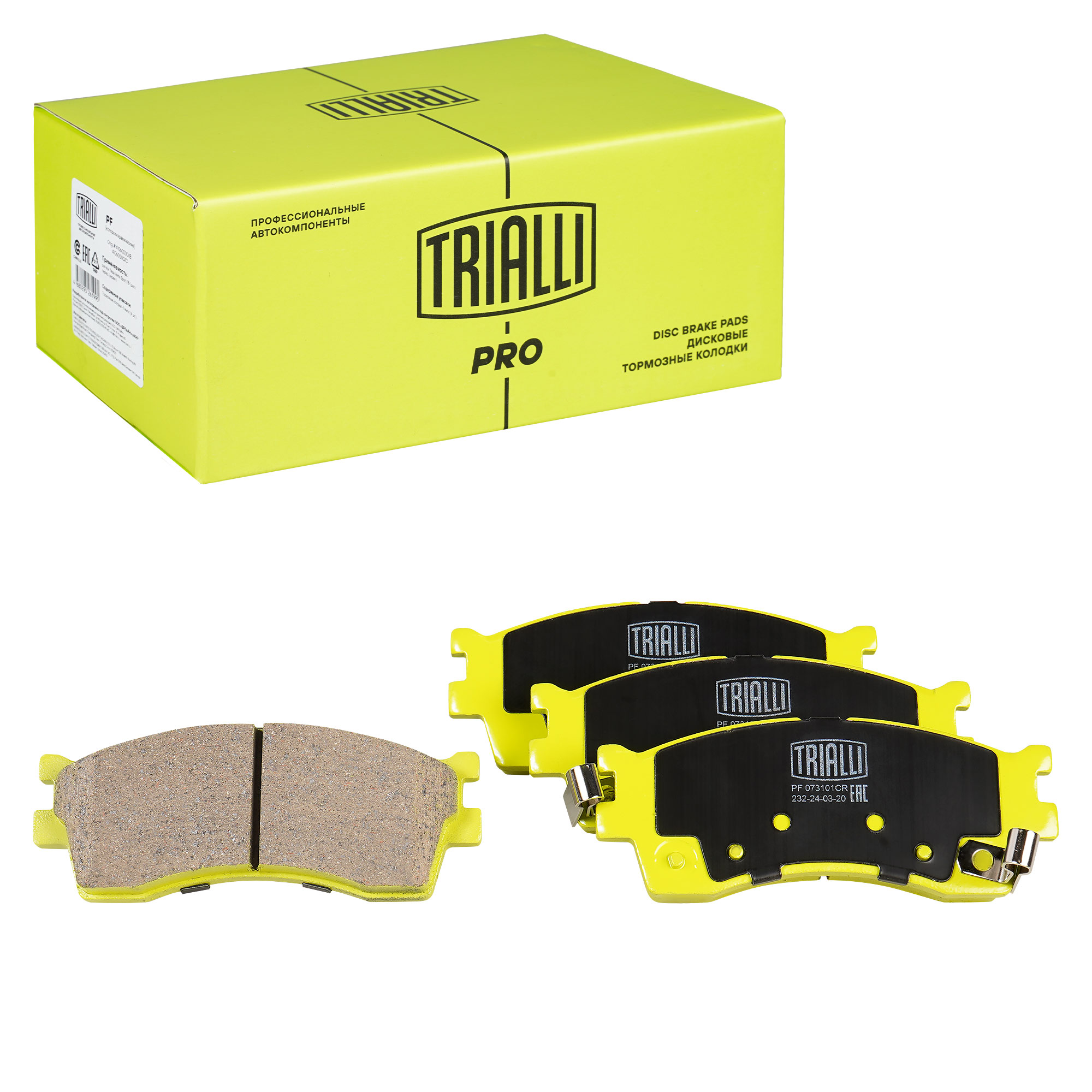 

Колодки тормозные дисковые керамические передние TRIALLI PF 073101CR