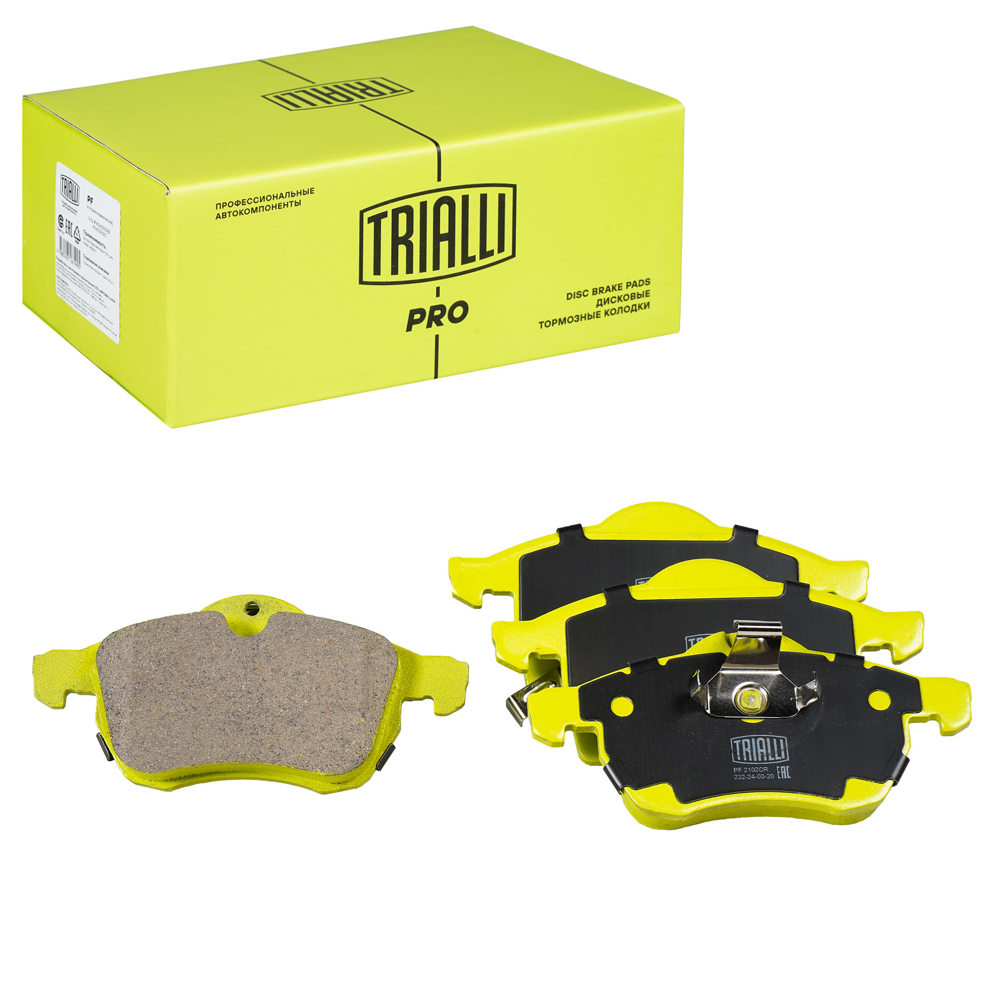 

Колодки тормозные дисковые керамические передние TRIALLI PF 2102CR