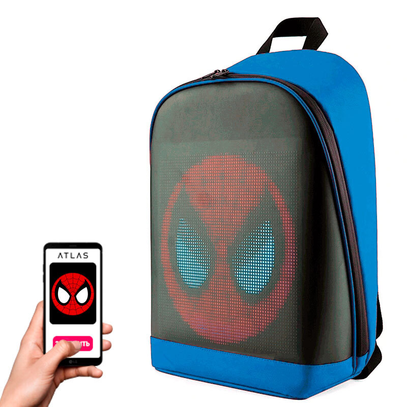 

Рюкзак с LED экраном Atlas KIDS цвет синий (PowerBank в комплекте), Kids