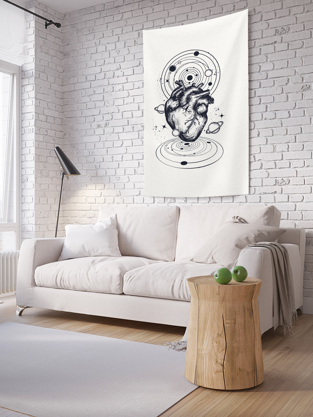 

Вертикальное фотопанно на стену JoyArty Космическое сердце 100x150 см, Космическое сердце