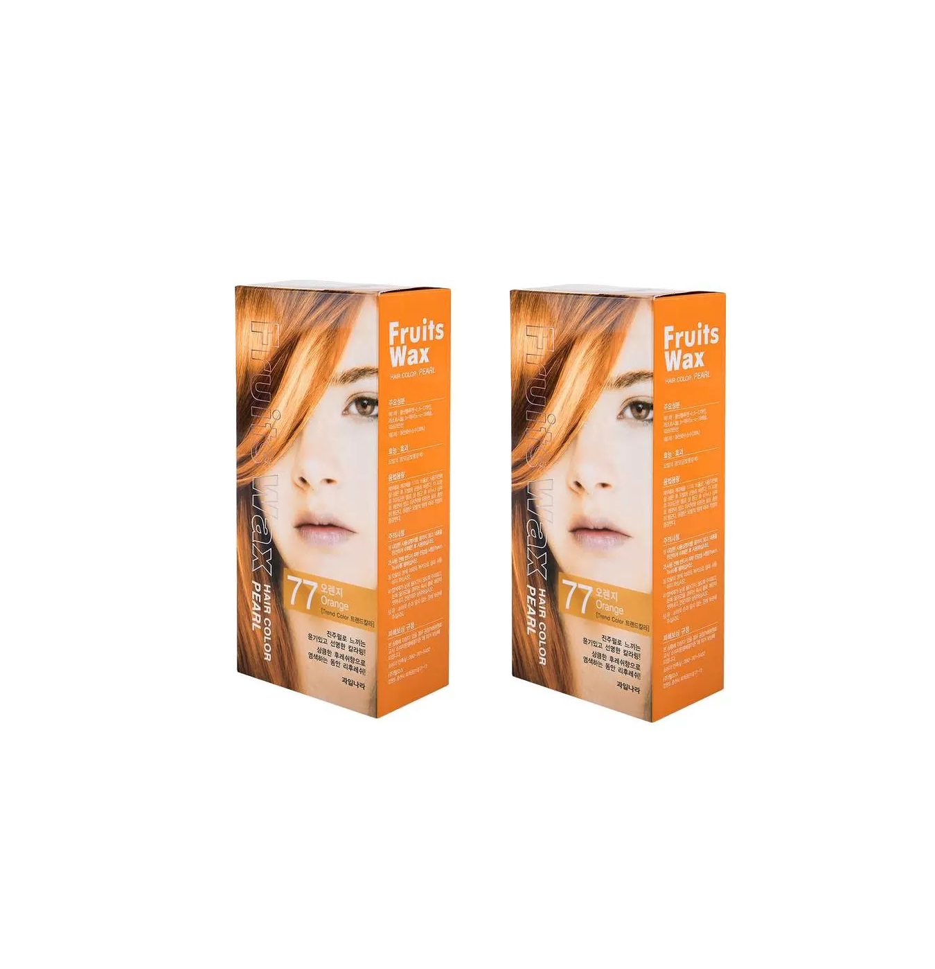 Краска для волос WELCOS Fruits Wax Pearl Hair Color тон 77 60 мл 2 шт