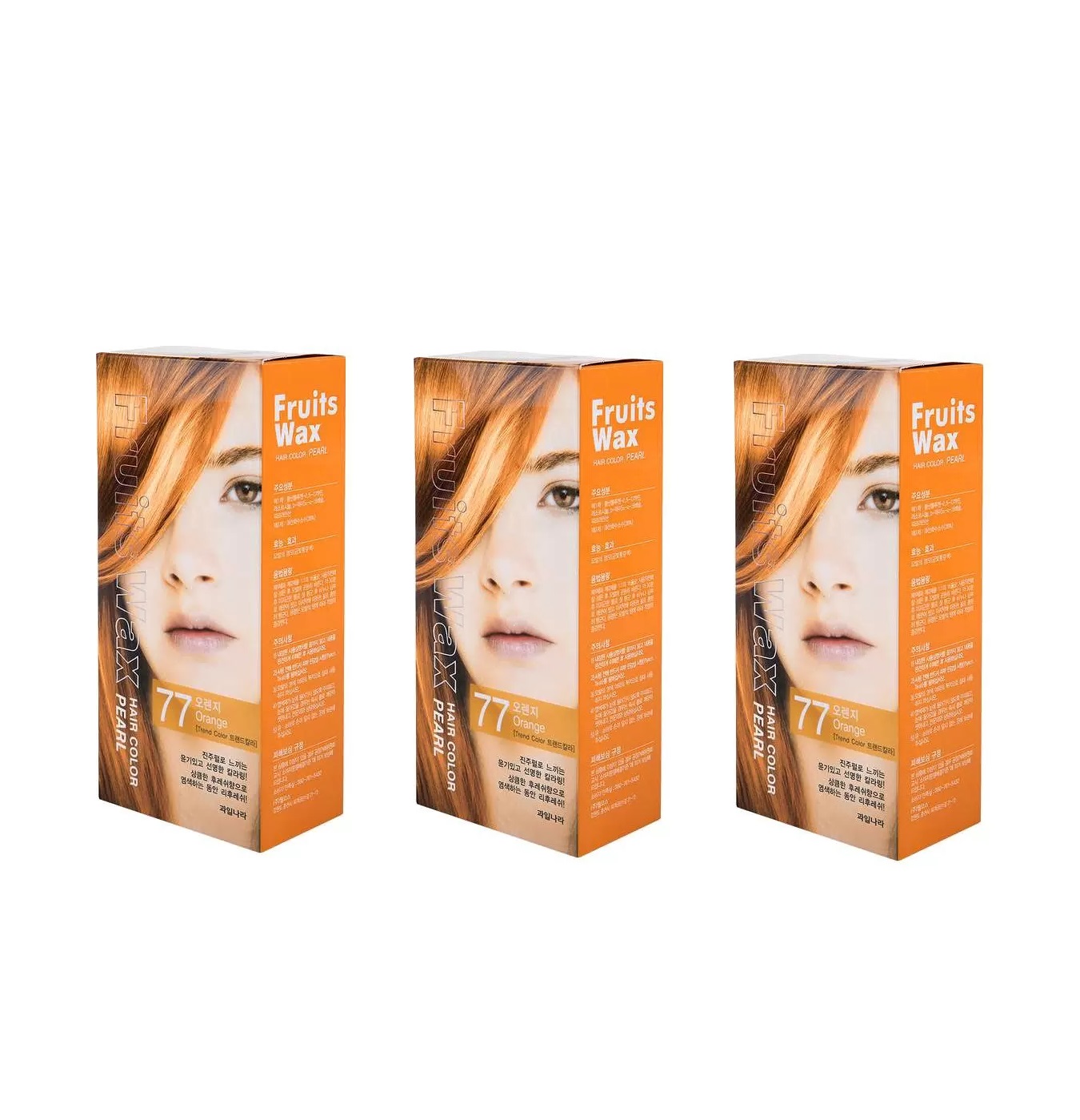 Краска для волос WELCOS Fruits Wax Pearl Hair Color тон 77 60 мл 3 шт