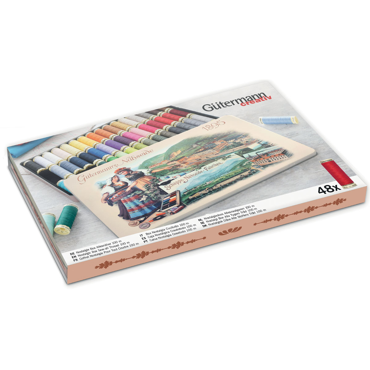 

Набор нитей универсальных Gutermann Sew-All 'Ностальгия', 640954, 100 м, ассорти, 48 кат