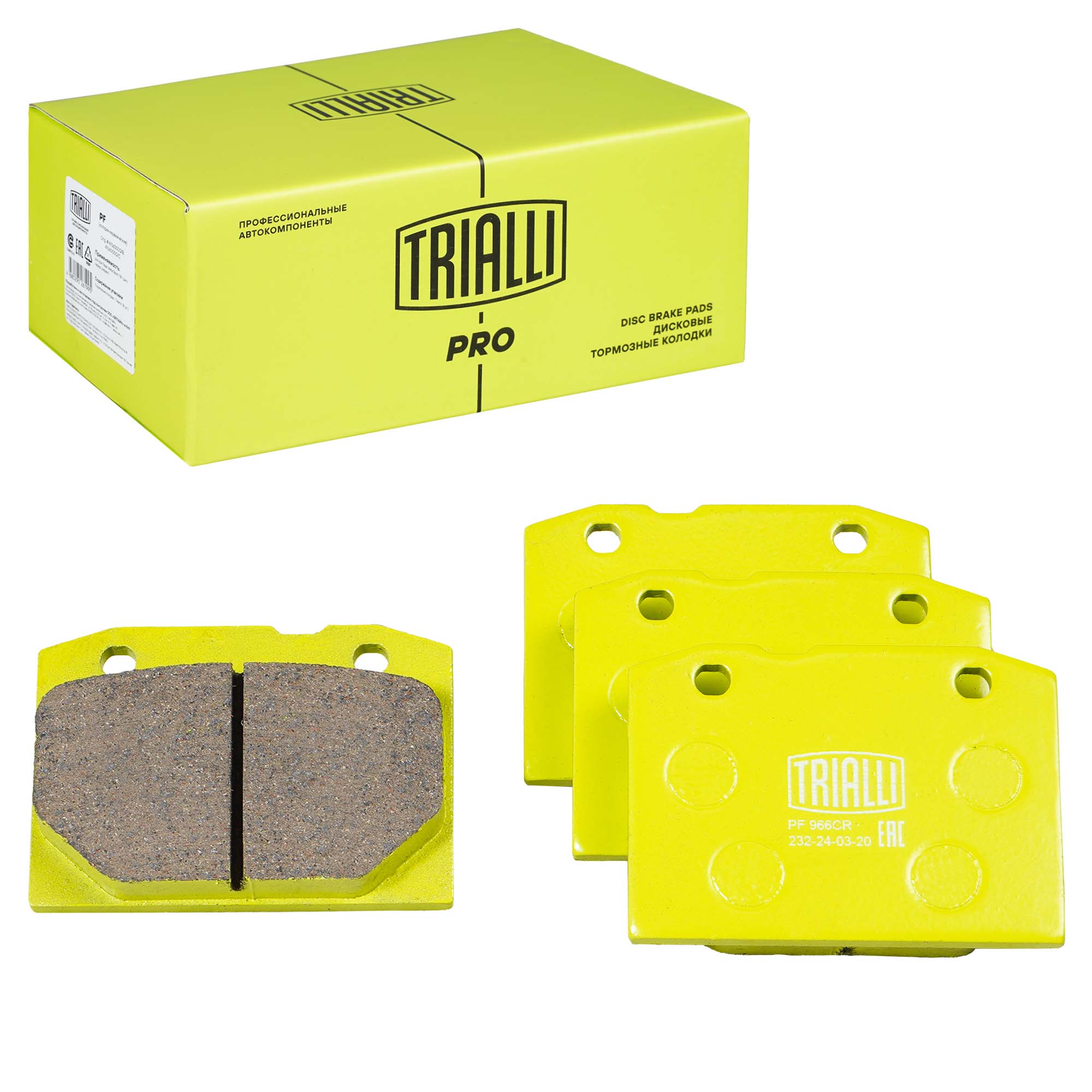 

Колодки тормозные TRIALLI PF 966CR дисковые керамические передние