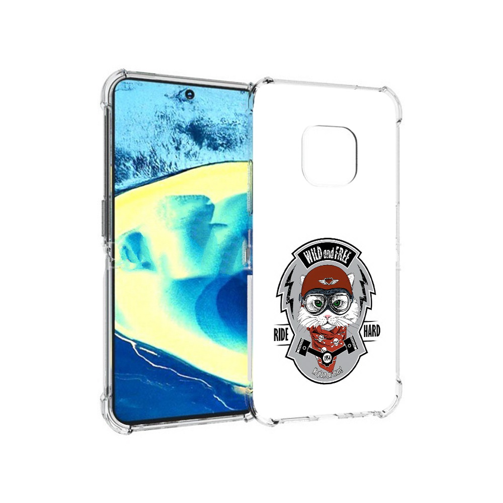 

Чехол MyPads Tocco для Nokia XR20 кошка в шлеме (PT161671.111.404), Прозрачный, Tocco