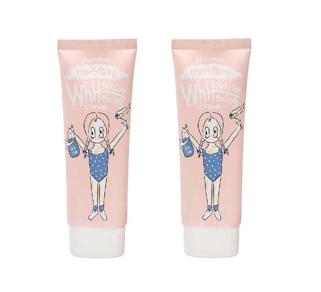 

Крем для лица Elizavecca Skin Liar Moisture Whitening Cream осветляющий 100 мл 2 шт, Skin Liar Moisture Whitening Cream