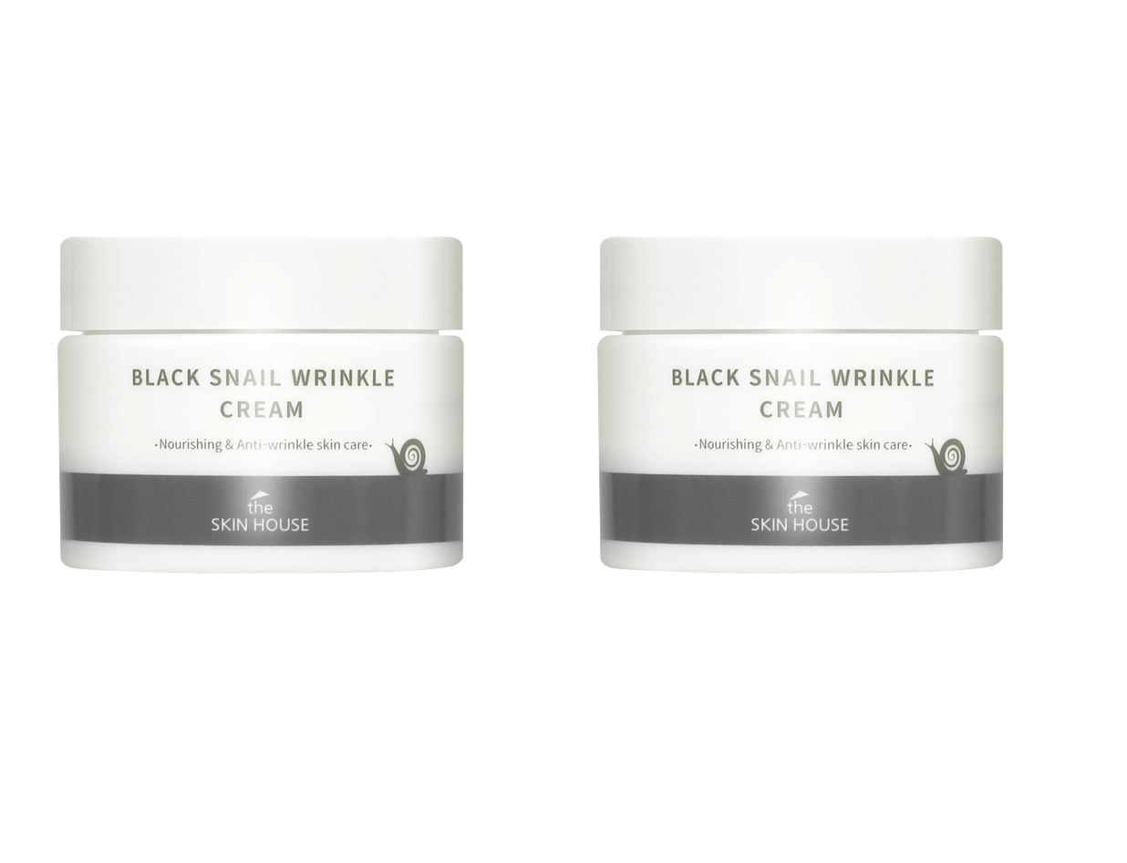 

Крем для лица THE SKIN HOUSE питательный Black Snail Wrinkle 50 мл 2 шт, Black Snail Wrinkle Cream