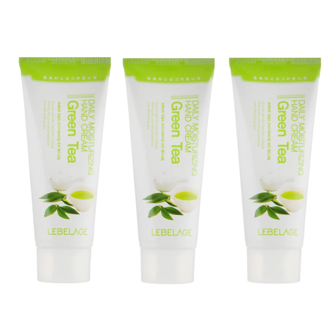 Крем для рук Lebelage Daily Moisturizing Green Tea 100 мл 3 шт