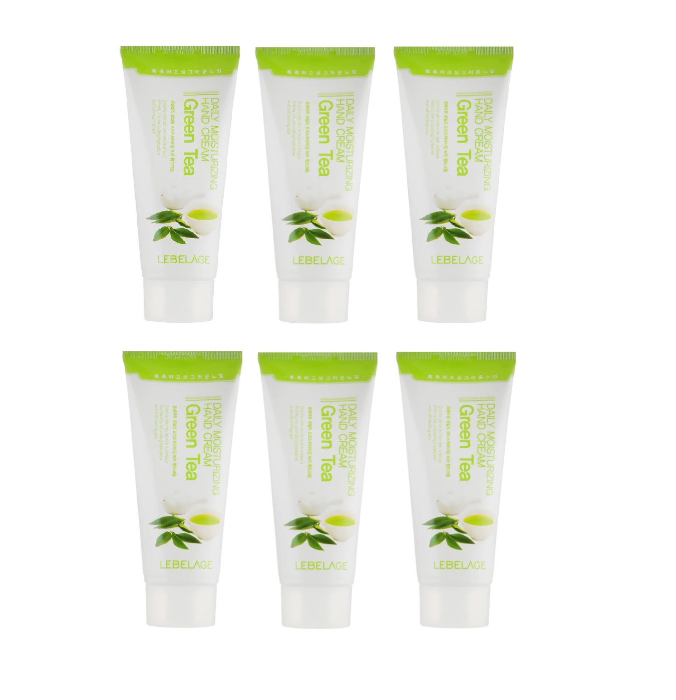 Крем для рук Lebelage Daily Moisturizing Green Tea 100 мл 6 шт