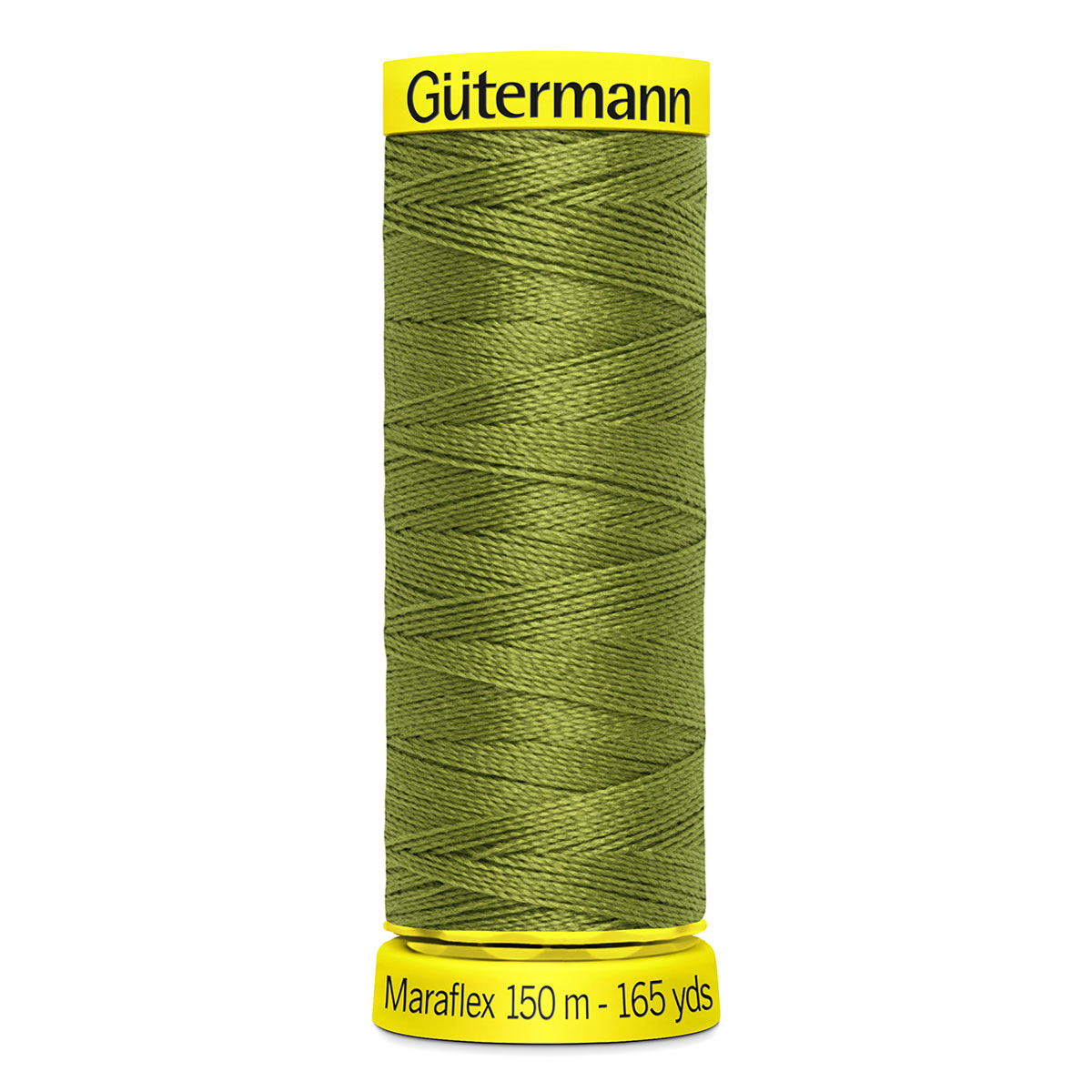 Нить Gutermann Maraflex для трикотажа, 777000, ПБТ, 150м (582 зеленая горчица), 5 шт