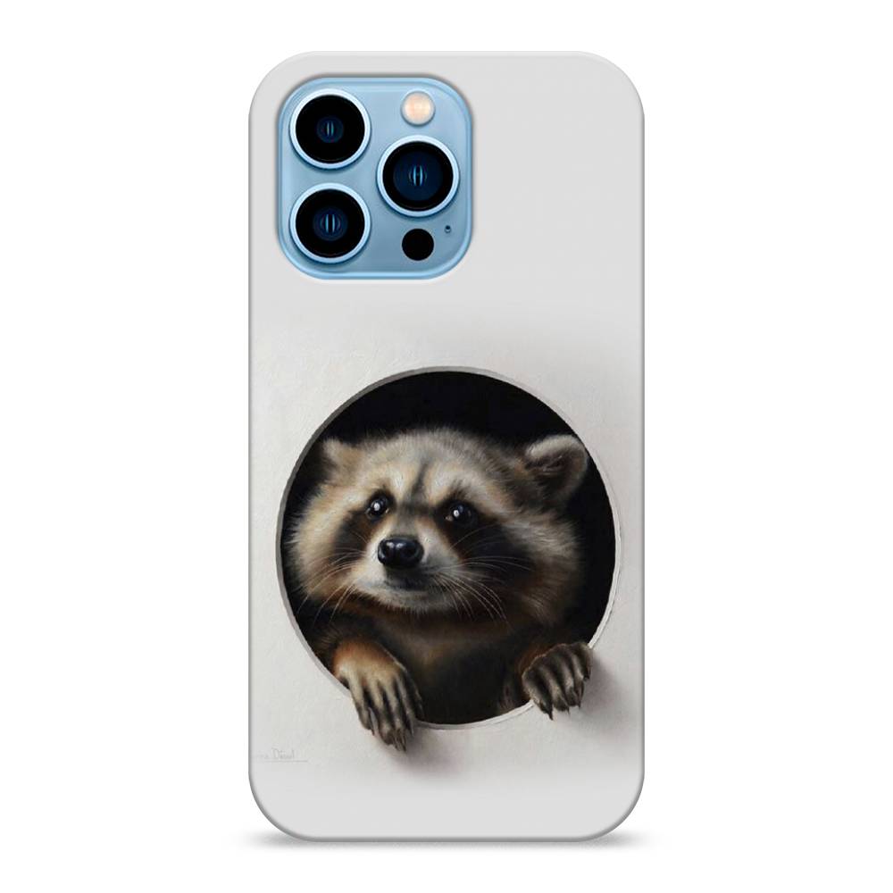 

Пластиковый чехол "Любопытный енот" на Apple iPhone 13 Pro, 14320-1
