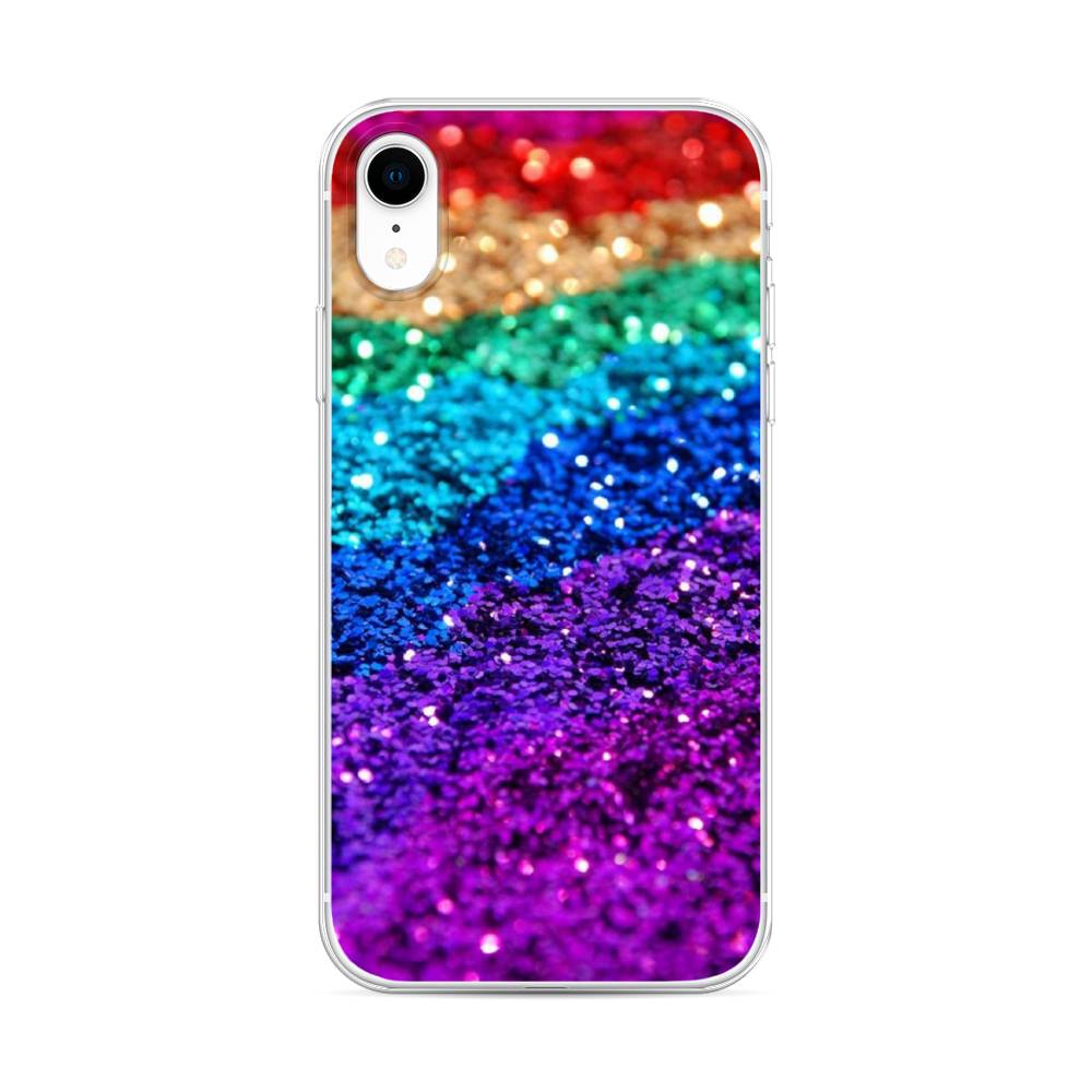

Чехол Awog на Apple iPhone XR (10R) / Айфон XR (10R) "Блестящая радуга рисунок", Разноцветный, 12050-3