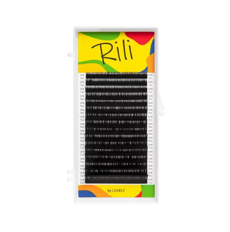 Ресницы Rili чёрные 16 линий Mix С 007 16-20мм