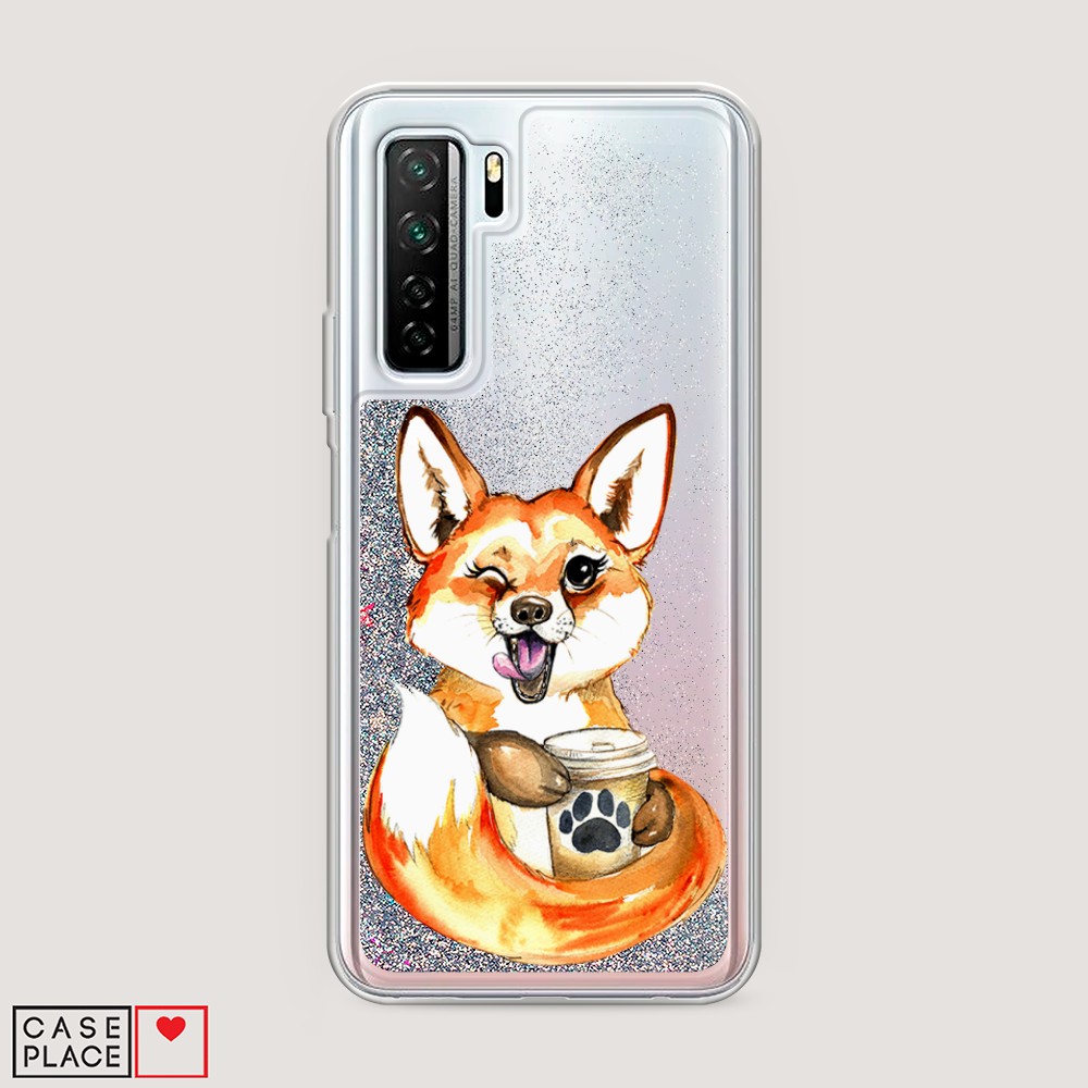 

Чехол Awog на Huawei P40 lite 5G/Honor 30S Global/Nova 7 SE "Подмигивающая лиса с кофе", Разноцветный, 6102891-1