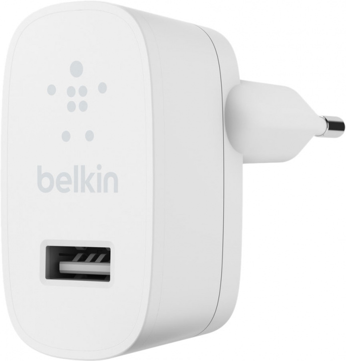 фото Сетевое зарядное устройство belkin 1 usb 12 вт / 2 4 а (wca002vfwh)