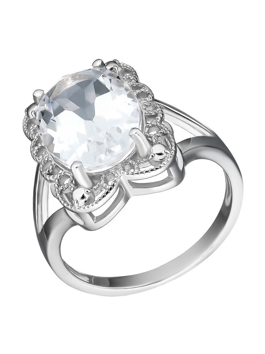 

Кольцо из серебра р. 17 Ювелирочка 1063560, горный хрусталь, 1063560