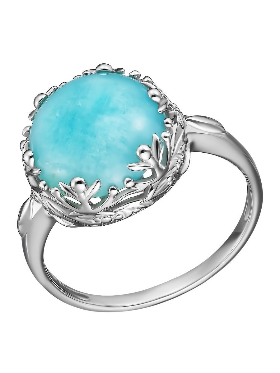 Кольцо из серебра р. 18,5 Ювелирочка 1063898, амазонит