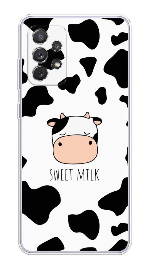 

Чехол на Samsung Galaxy A73 "Sweet milk", Розовый;белый;черный, 2104650-1
