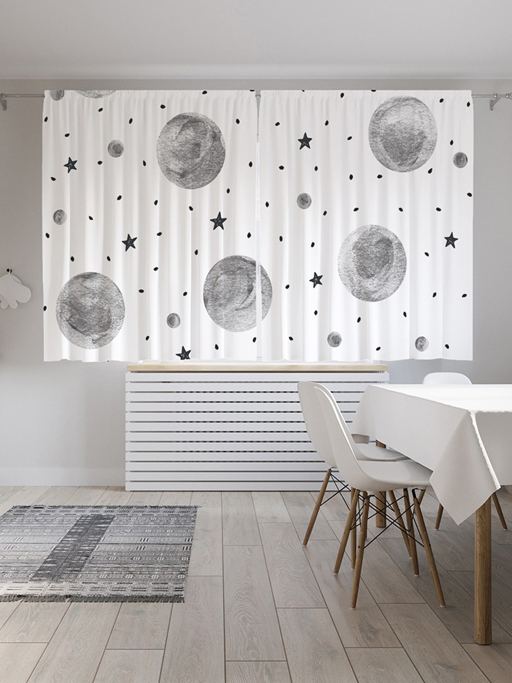 

Шторы под лён «Лунный космос», серия Oxford DeLux, 290х180 см