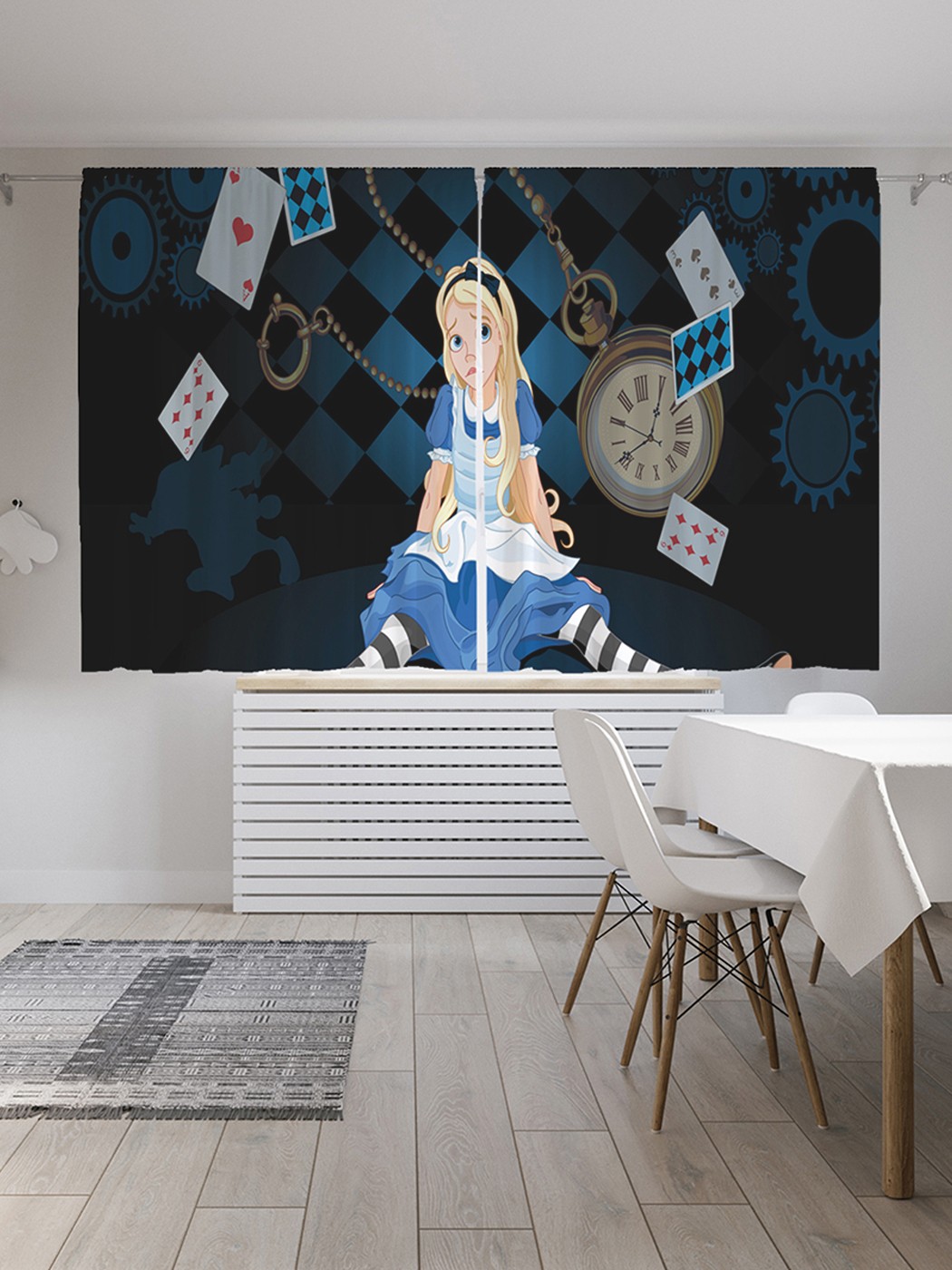 

Шторы под лён «Алиса в раздумьях», серия Oxford DeLux, 290х180 см