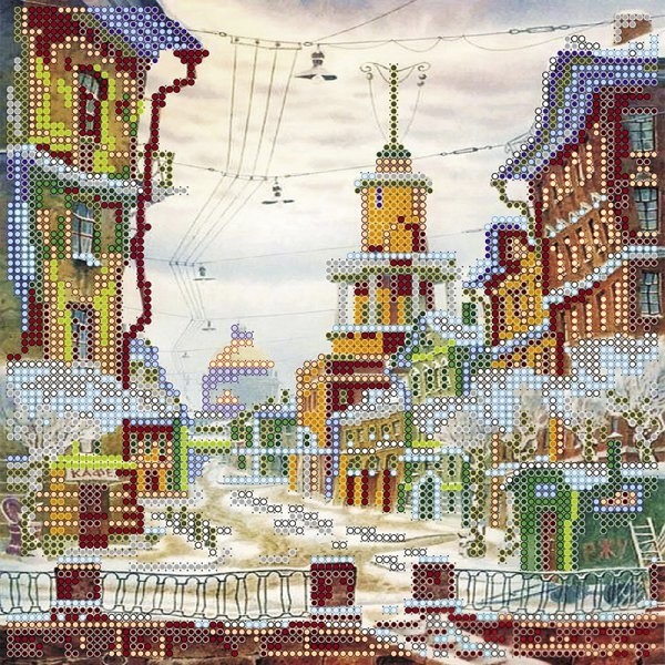 

Схемы для вышивания бисером Зачарованная улица АС-098, от Абрис Арт