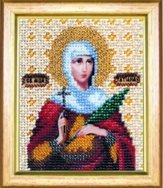 

Вышивка бисером икона Святой мученицы Татианы Б-1029, 9x11 см от Чарiвна Мить