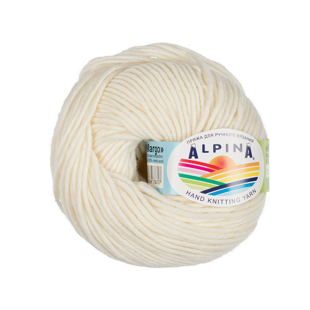 

Пряжа Alpina MARGO-01 MARGO белый, MARGO