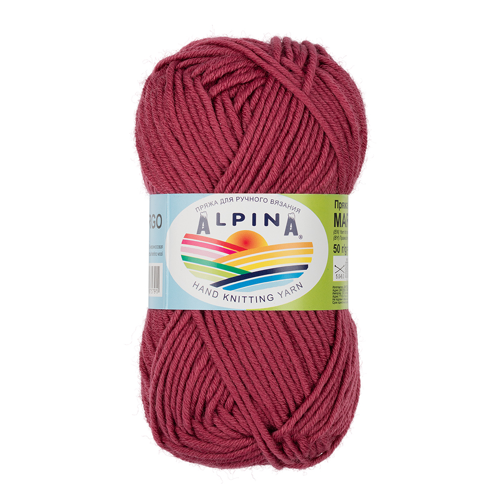 

Пряжа Alpina MARGO-23 MARGO бледно-брусничный, Красный, MARGO