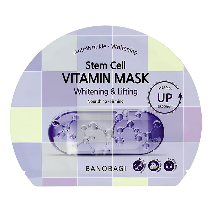 Маска тканевая для лица Banobagi Vitamin Mask Whitening & Lifting anti-age 30 г осветляющая маска придающая сияние коже minus 417 whitening beauty mask 50 мл