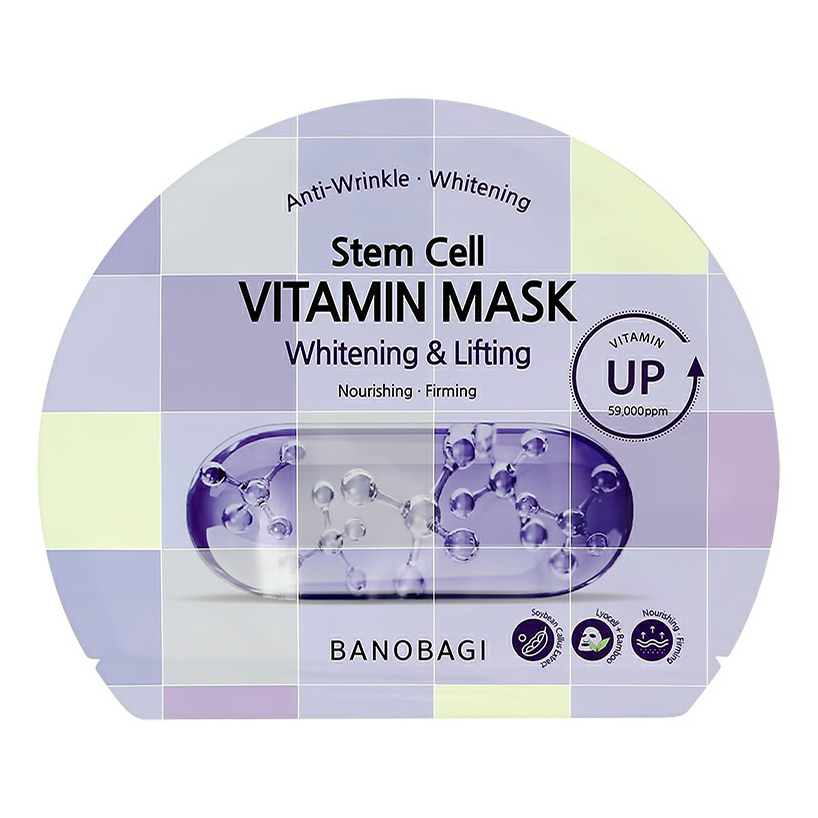 фото Маска тканевая для лица banobagi vitamin mask whitening & lifting anti-age 30 г