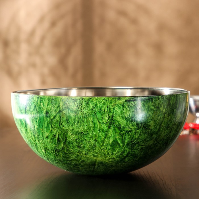 

Миска Доляна "Малахит", диаметр 27 см, цвет зеленый