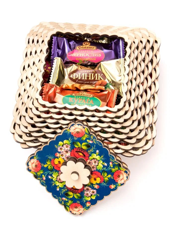 Конфеты шоколадные ДЕЛИШЕ в конфетнице 