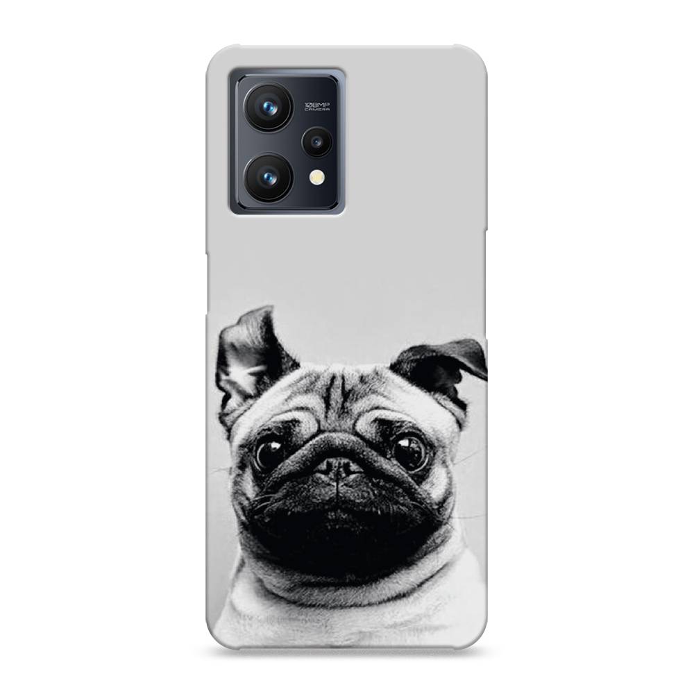 

Пластиковый чехол "Ушастый мопс" на Realme 9, 257220-1