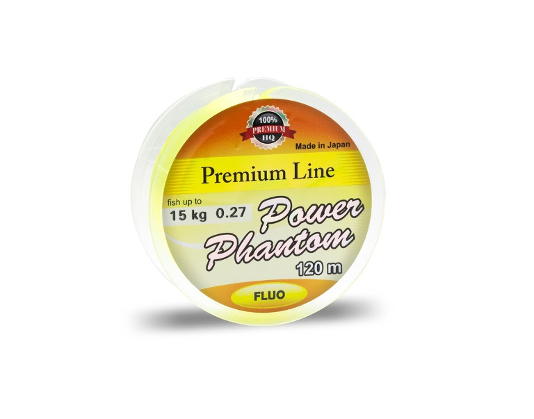 

Леска Power Phantom Premium Line FLUO YELLOW 120m 0,37mm, Желтый, PPPLY120037