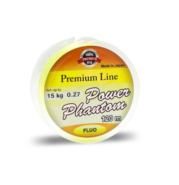 

Леска Power Phantom Premium Line FLUO YELLOW 120m 0,32mm, Желтый, PPPLY120032