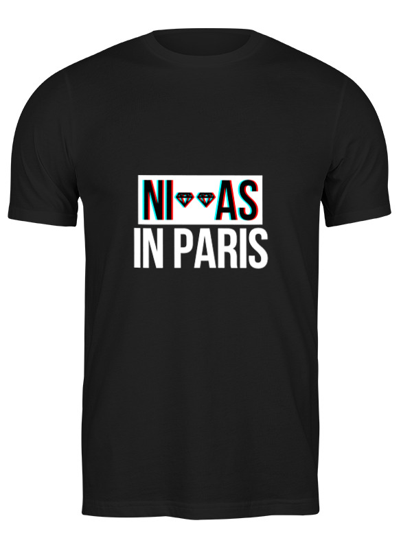 

Футболка мужская Printio In paris черная 2XL, Черный, In paris
