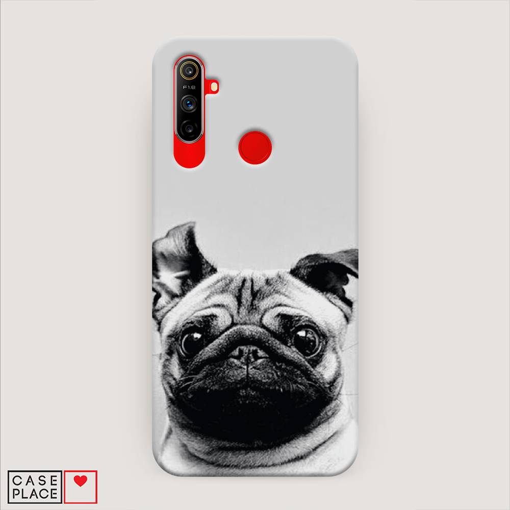 

Пластиковый чехол "Ушастый мопс" на Realme C3, 253020-1