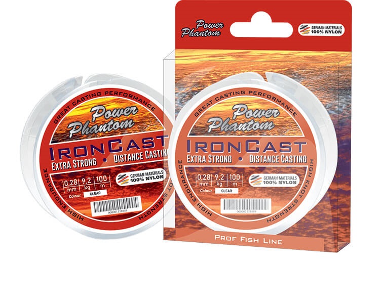 Леска Power Phantom IronCast CLEAR 0,14mm, 2,8kg 150m