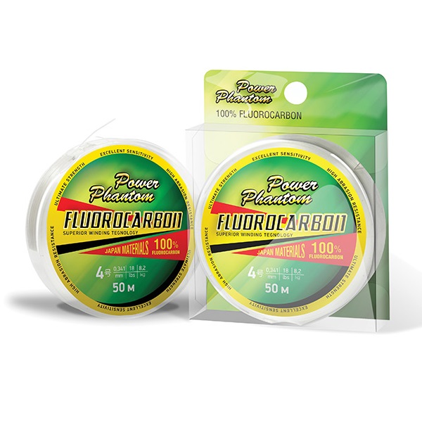 

Леска Power Phantom Fluorocarbon, 1,2 0,18мм, 2,44 кг,прозрачный, 30м, Fluorocarbon