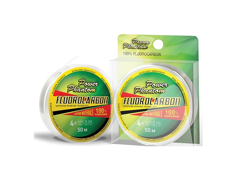 

Леска Power Phantom Fluorocarbon, 10,0 0,5мм, 18,1 кг,прозрачный, 15м, PPF15050