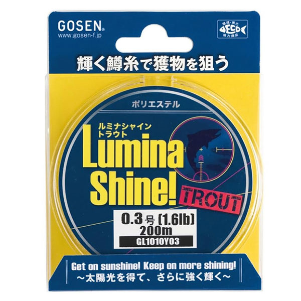 

Леска Gosen Polyester LS Trout 200м Yellow #0.3 (0,09mm) 0,73kg, GLT198Y03