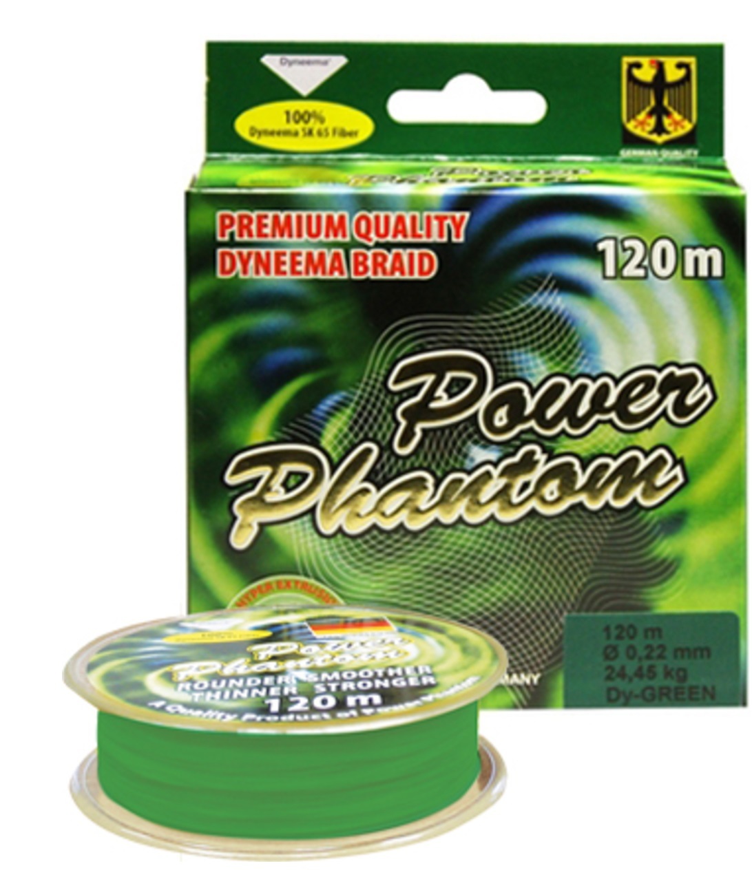 

Шнур Power Phantom 4x, 120м, зеленый, 0,22мм, 24,45кг, 2092205_022120
