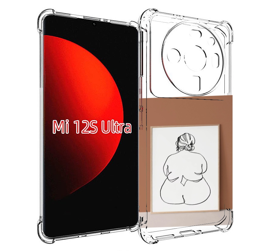 

Чехол MyPads Body Positive Female Figure Line Art женский для Xiaomi 12S Ultra, Прозрачный, Tocco