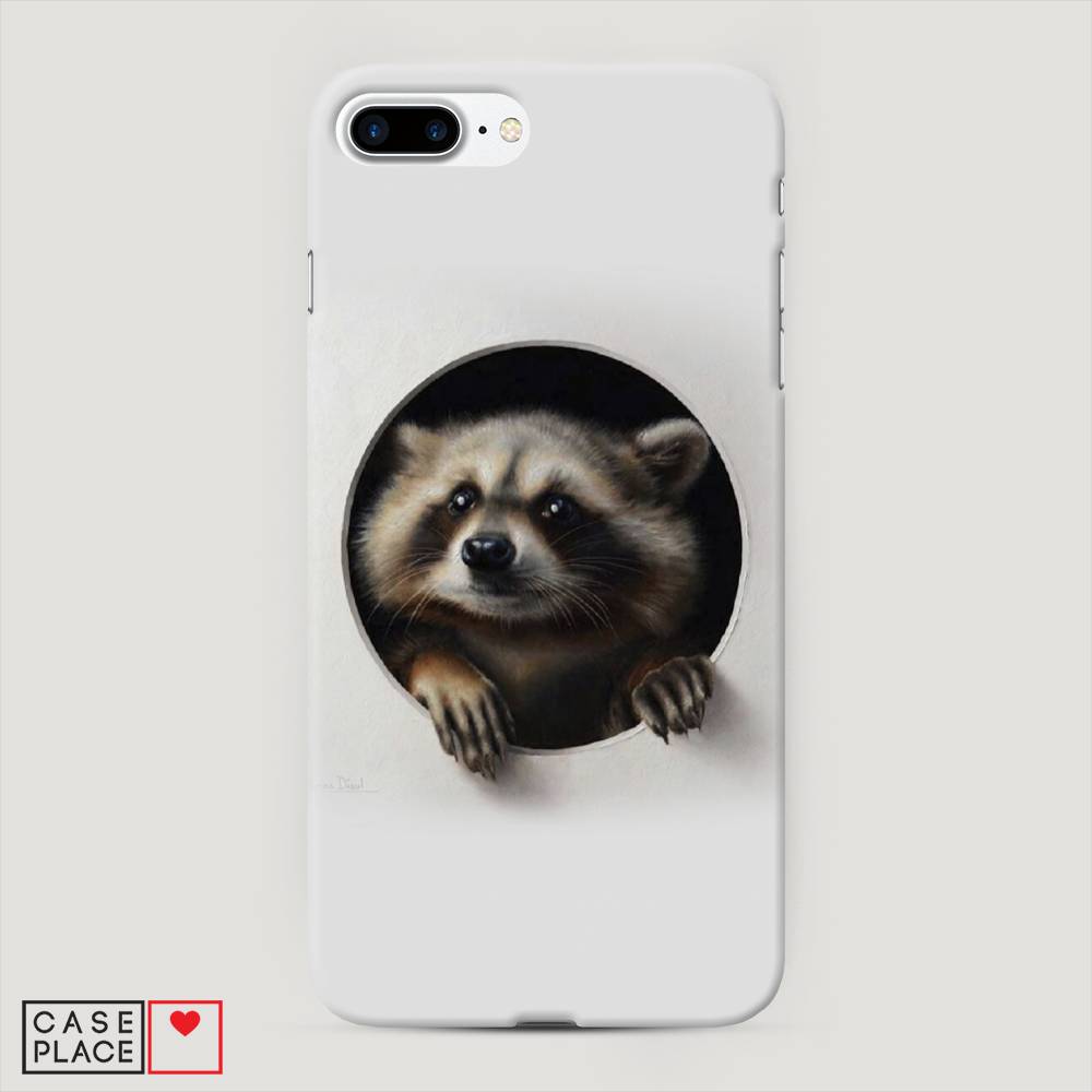 

Пластиковый чехол "Любопытный енот" на Apple iPhone 8 Plus, 10920-1