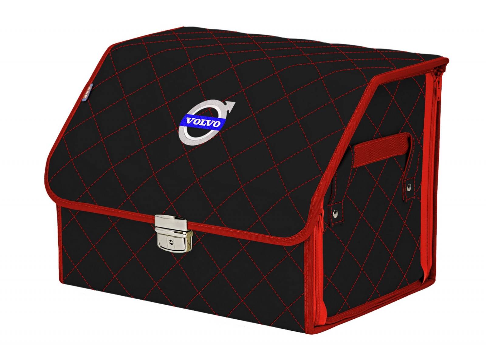 

Органайзер-саквояж в багажник "Союз Премиум" (размер M). Цвет: черный с красной прострочко