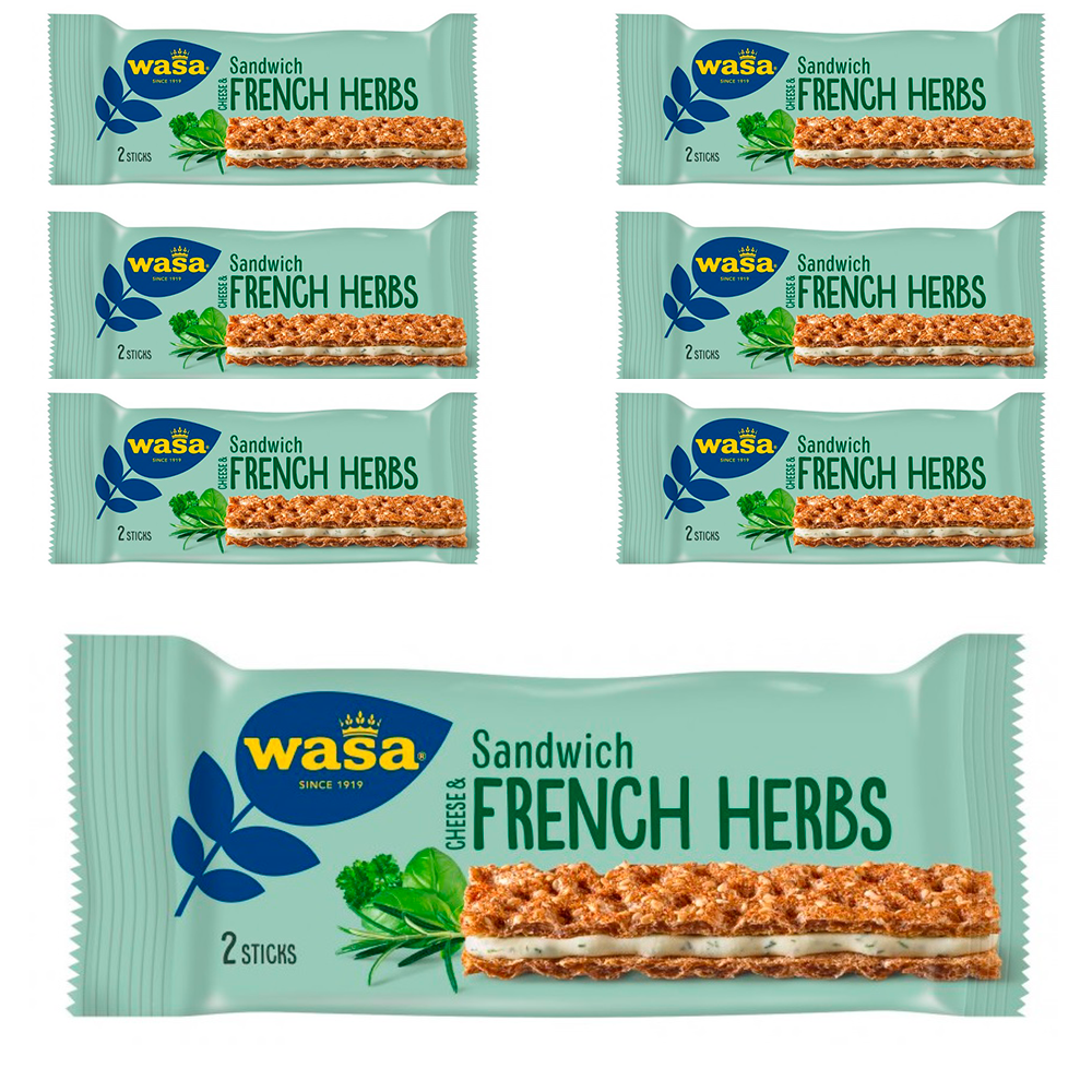

Хлебцы WASA ржаные Sandwich Cheese&herbs 30г х 6 шт