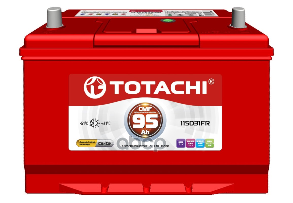 

TOTACHI АКБ TOTACHI KOR CMF 95 FR 115D31FR 1шт