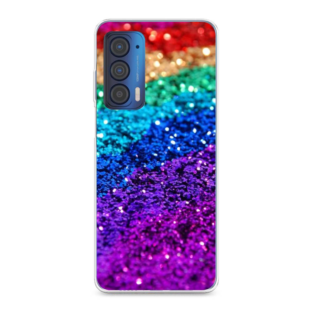 

Чехол Awog на Motorola Edge (2021) "Блестящая радуга рисунок", Разноцветный, 242950-3