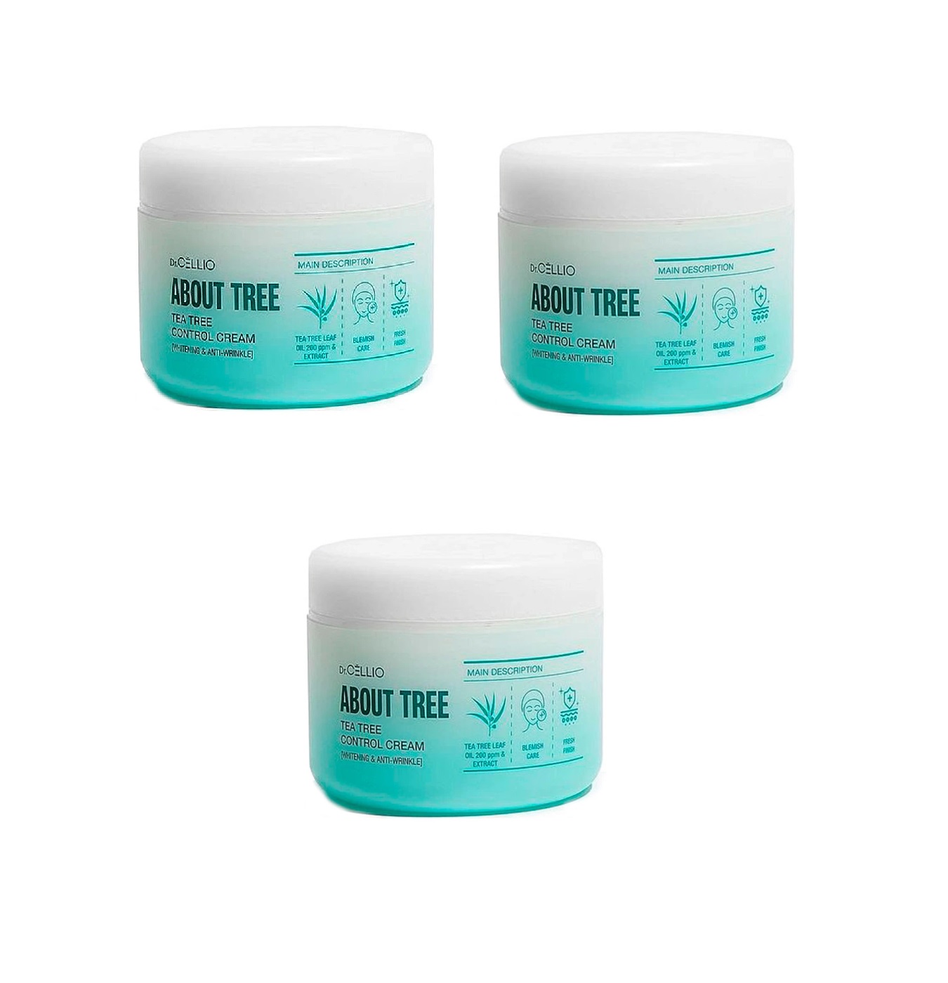 

Крем для лица Dr.CELLIO About Tree Tatree Control Cream Whitening Anti-Wrinkle 3 шт, About Tree Tatree Control Cream Whitening Anti-Wrinkle